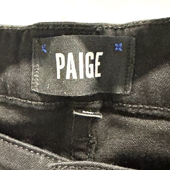Paige Men's Lennox Slim Fit Stretch Denim Jeans Black Shadow Size 33 - Picture 6 of 12
